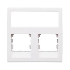 Simon Connect Płytka K45 gniazda teleinformatycznego podwójnego 2xRJ płaska czysta biel KB076/9 TSC-KB076-9