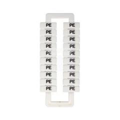 Oznacznik do złączek szynowych 2,5-70mm2 /PE/ biały 43192 (20szt.)