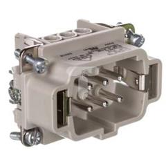 Wkład złącza 6P+PE męski 16A 500V EPIC H-BE 6 SS 10190000