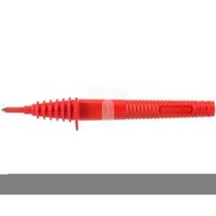 Sonda ostrzowa z gniazdem bananowym czerwona WASONREOGB1