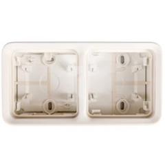 PLEXO55 Puszka natynkowa podwójna pozioma biała 069690