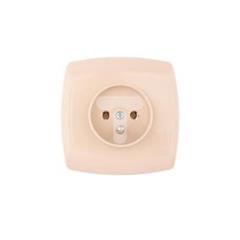 Bingo Gniazdo pojedyncze z/u 16A IP20 beżowe GWP130B02
