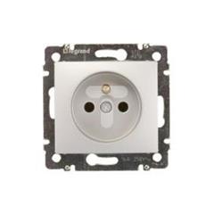 VALENA Gniazdo pojedyncze z/u 16A IP20 aluminium 770196