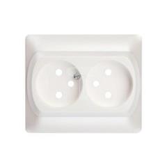 SISTENA LIFE Plakietka gniazda podwójnego pearl 771535