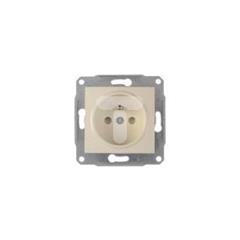 Sedna Gniazdo pojedyncze z/u 16A IP20 z przesłoną torów kremowe SDN2800123