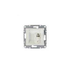 Sedna Gniazdo telefoniczne pojedyncze RJ11 białe SDN4101121