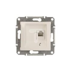 Sedna Gniazdo telefoniczne pojedyncze RJ11 kremowe SDN4101123