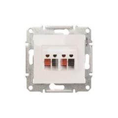 Sedna Gniazdo głośnikowe podwójne białe SDN5400121