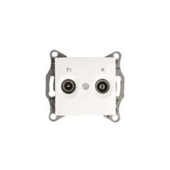 Sedna Gniazdo antenowe RD/TV przelotowe białe SDN3301821