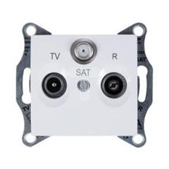 Sedna Gniazdo antenowe RD/TV/SAT przelotowe białe SDN3501421