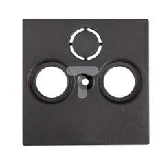 Merten System M Płytka centralna podwójna/potrójna gniazda antenowego TV/SAT antracyt MTN297514