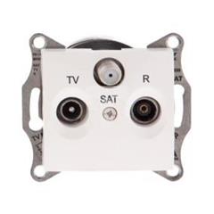 Sedna Gniazdo antenowe RD/TV/SAT przelotowe 8dB kremowe SDN3501223