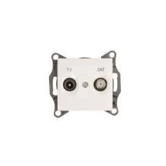 Sedna Gniazdo antenowe TV/SAT przelotowe 8dB białe SDN3401221