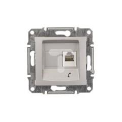 Sedna Gniazdo telefoniczne pojedyncze RJ11 aluminium SDN4101160