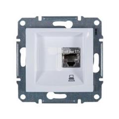 Sedna Gniazdo komputerowe pojedyncze RJ45 kat.5e FTP białe SDN4500121