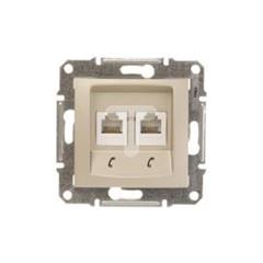 Sedna Gniazdo telefoniczne satyna 2xRJ11 SDN4201168