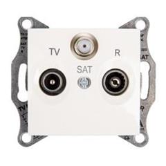 Sedna Gniazdo antenowe RD/TV/SAT przelotowe kremowe SDN3501423