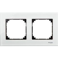 Merten System M Ramka podwójna szklana brylantowy biały MTN404219