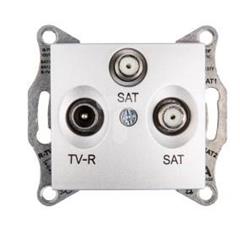 Sedna Gniazdo antenowe TV/SAT/SAT końcowe aluminium SDN3502160