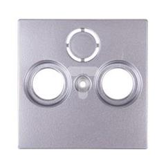 Merten System M Płytka centralna podwójna/potrójna gniazda antenowego TV/SAT aluminium MTN297560