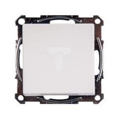 Merten System M Gniazdo pojedyncze z/u 16A IP20 z ochroną styków i klapką biel polarna MTN2610-0319