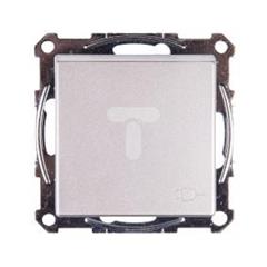 Merten System M Gniazdo pojedyncze z/u 16A IP20 z ochroną styków i klapką aluminium MTN2610-0460