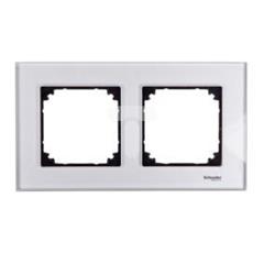 Merten System M Ramka podwójna szklana diamentowy srebrny MTN4020-3260