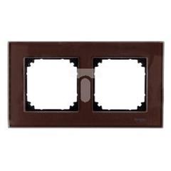 Merten System M Ramka podwójna szklana mahoniowy brąz MTN4020-3215