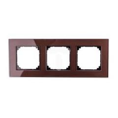 Merten System M Ramka potrójna szklana mahoniowy brąz MTN4030-3215