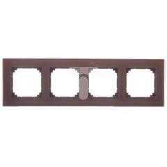 Merten System M Ramka poczwórna szklana mahoniowy brąz MTN4040-3215