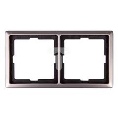 Merten D Ramka podwójna tworzywo Poziomy i pionowy stal niedz. MTN481246