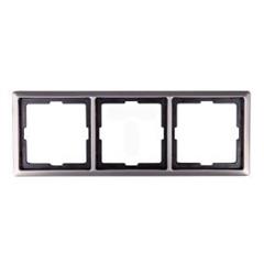 Merten D Ramka 3x stal niedz. tworzywo Poziomy i pionowy MTN481346