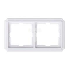 Merten D Ramka podwójna tworzywo Poziomy i pionowy biały MTN483219