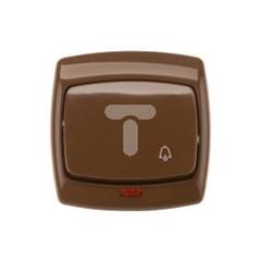 Bingo Przycisk /dzwonek/ z podświetleniem brązowy WPt-7BS WPT7BS06