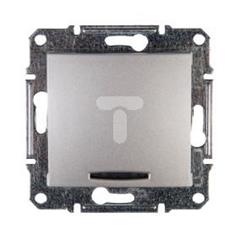 Sedna Łącznik jednobiegunowy 10AX z podświetleniem LED aluminium SDN1400160