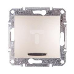 Sedna Łącznik jednobiegunowy 10AX z podświetleniem LED satyna SDN1400168