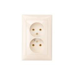 VALENA Gniazdo podwójne z/u 16A IP20 kremowe 774177
