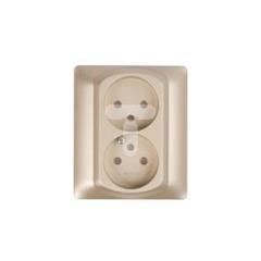 SISTENA LIFE Plakietka gniazda podwójnego titan 771435