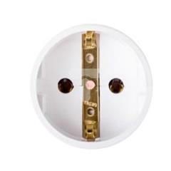 Gniazdo przenośne Schuko z odgietką białe IP20 S14001