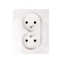 Berker/B.Kwadrat Gniazdo podwójne z/u 16A IP20 śnieżnobiałe 5361838989