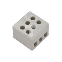 Złączka gwintowa porcelanowa 2,5mm2 3-tory biała ZPA 3-2.5 44233516