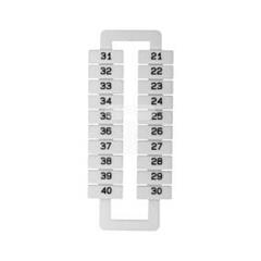 Oznacznik do złączek szynowych 2,5-70mm2 /21-40/ biały 43192 (20szt.)