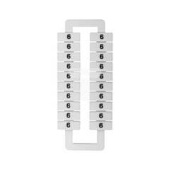 Oznacznik do złączek szynowych 2,5-70mm2 /6/ biały 43192 (20szt.)