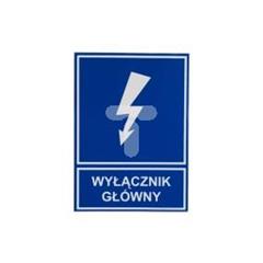 Tabliczka /znak informacyjny/ TZI 105X148S /WYŁĄCZNIK GŁÓWNY/ E04TZ-01041130200 /10szt./