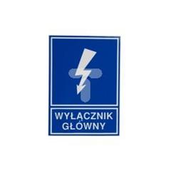 Tabliczka /znak informacyjny/ TZI 74X105S /WYŁĄCZNIK GŁÓWNY/ E04TZ-01041120200 /10szt./