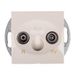 Simon 54 Gniazdo antenowe RD/TV przelotowe kremowe DAP18.01/41 WMDA-02180x-041