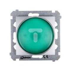 Simon 54 Sygnalizator świetlny LED zielone światło srebrny mat DSS3.01/43 WMDS-020x3x-043