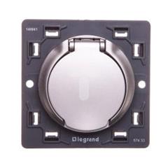 CELIANE Gniazdo do odkurzacza centralnego tytanowa 067433