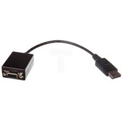 Kabel połączeniowy DisplayPort 1.1a Typ DP/VGA, M/Ż czarny 0,15m