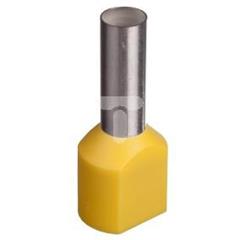 Końcówka tulejkowa izolowana TID 2x6mm2/14mm żółta cynowana /100szt./